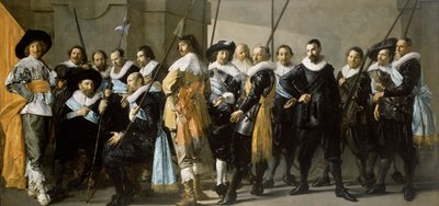 Rota domobrany okrsku XI pod velením kapitána Reyniera Reaela, známá jako ‚The Meager Company‘, 1637 od Frans Hals