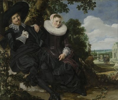 Portrét páru, pravděpodobně Isaac Abrahamsz Massa a Beatrix van der Laen od Frans Hals
