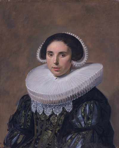 Portrét ženy, pravděpodobně Nicolaes Hasselaer (Q15429895) (1594-1667). Druhá manželka Nicolaese Hasselaera. od Frans Hals
