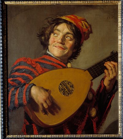 Loutnový šašek. Obraz Franse Halse (1580-1666) od Frans Hals