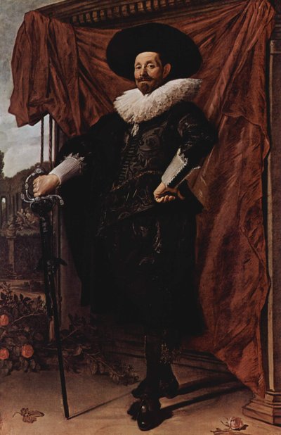 Willem van Heythuysen pózuje s mečem od Frans Hals
