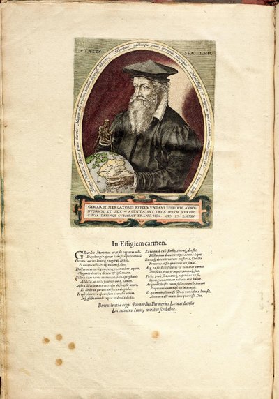 Portrét Gerarduse Mercatora 1512-1594 ve věku 62 let od Frans Hogenberg