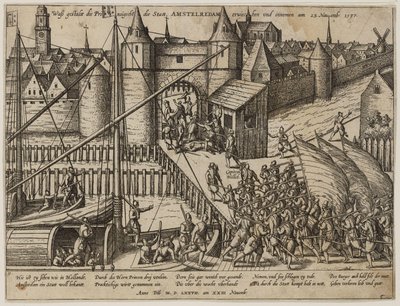 Útok na Amsterdam 23. listopadu 1577 od Frans Hogenberg