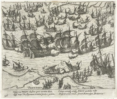 Potopení španělské armády v letech 1588, 1613-1615 od Frans Hogenberg