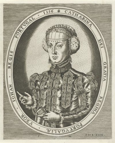 Portrét Kateřiny Habsburské Portréty králů, královen, princů a princezen (název série) od Frans Huys