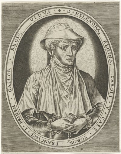 Portrét Eleonory Habsburské Portréty králů, královen, princů a princezen (název série) od Frans Huys