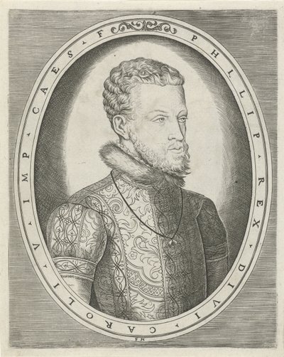 Portrét Karla V. Habsburského nebo španělského Filipa II Portréty králů, královen, princů a princezen (název série) od Frans Huys