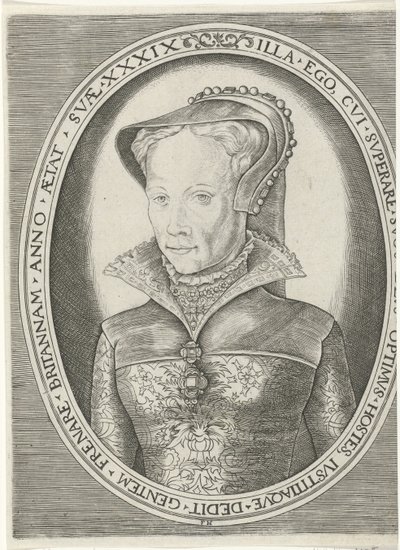 Portrét Marie I Portréty králů, královen, princů a princezen (název série) od Frans Huys
