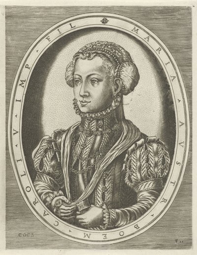 Portrét české královny Marie Portréty králů, královen, princů a princezen (název série) od Frans Huys