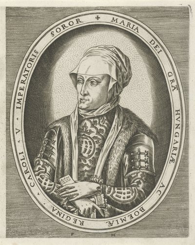 Portrét guvernérky Marie z Maďarska Portréty králů, královen, princů a princezen (název série) od Frans Huys