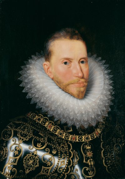 Arcivévoda Albrecht, kolem 1601-20 (olej na panelu) od Frans II (after) Pourbus