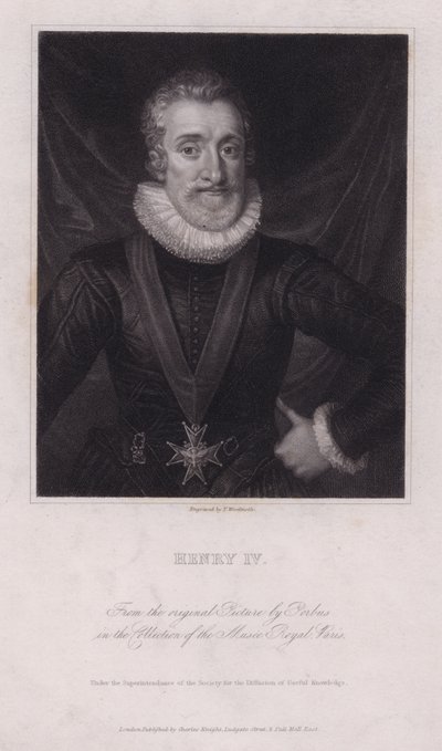 Jindřich IV., král Francie (rytina) od Frans II (after) Pourbus