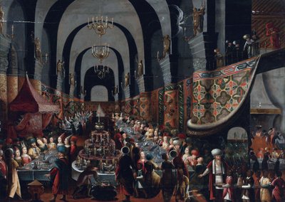 ""Le festin de Balthazar" (Svátek Belshazzar) Obraz Franze Francken II řekl mladší (1581-1642) Soukromá sbírka od Frans II Francken