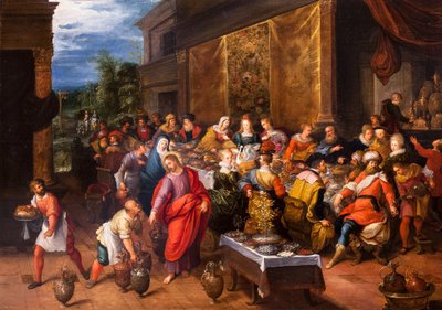 Svatba v Káně (olej na plátně) od Frans II Francken