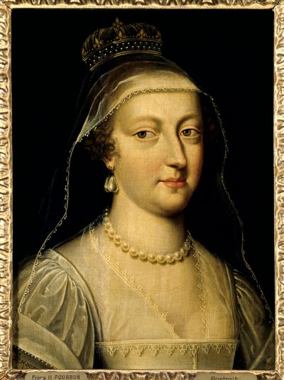 Portrét Anny Rakouské (1601-1666), francouzské královny. Obraz Franse Pourbuse Le Jeune (Francois (Franz) Porbus). od Frans II Pourbus