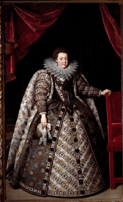 Portrét Alžběty Francouzské (Elisabeth de Bourbon) od Frans II Pourbus