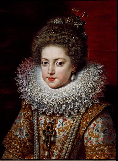 Portrét Alžběty Francouzské (Alžběta Bourbonská), kolem roku 1611 (malba) od Frans II Pourbus