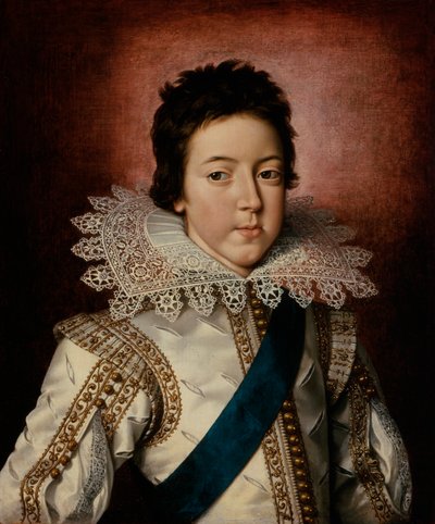 Portrét Ludvíka XIII., francouzského krále, jako chlapce, kolem roku 1616 od Frans II Pourbus