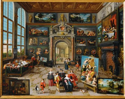 Galerie sběratele (malba na dřevě) od Frans II the Younger Francken