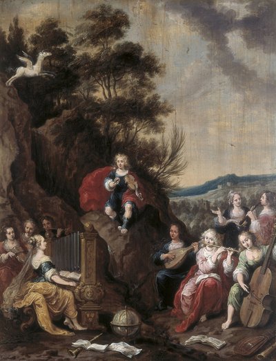 Koncert múzy s Apollem od Frans II the Younger Francken