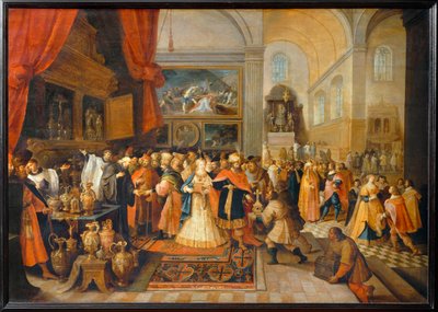Šalamoun v chrámové pokladnici od Frans II the Younger Francken