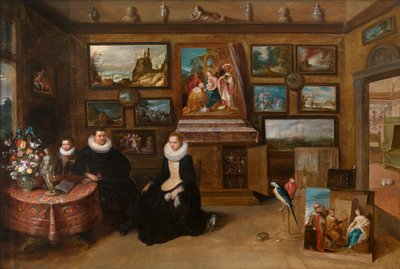 Sbírka obrazů Sebastian Leerse, c.1610 (olej na panelu) od Frans II the Younger Francken