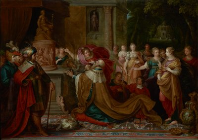 Šalamounovo modlářství od Frans II the Younger Francken