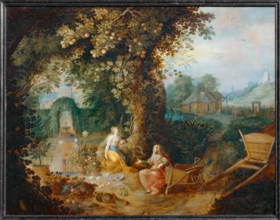 Vertumne et Pomone - Vertumnus a Pomona ... od Frans II the Younger Francken