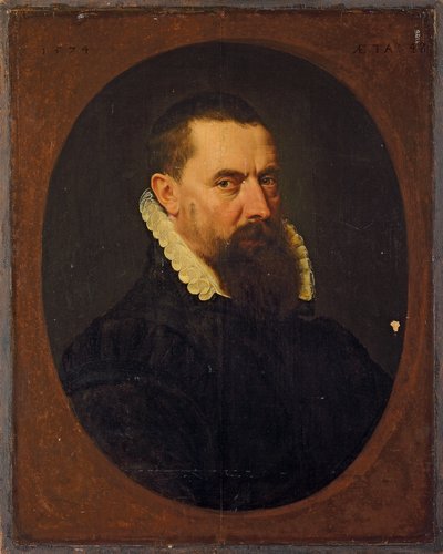 Portrét vousatého pána, 1574 od Frans I Pourbus