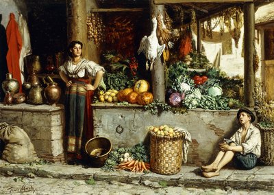 Zeleninový trh; Zeleninový trh, 1874 od Frans Meerts