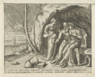 Lot a jeho dcery Ebrietas (název na objektu) Historie osudu (název série) od Frans Menton