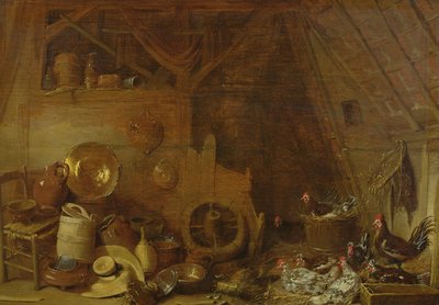 Interiér stodoly od Frans Ryckhals