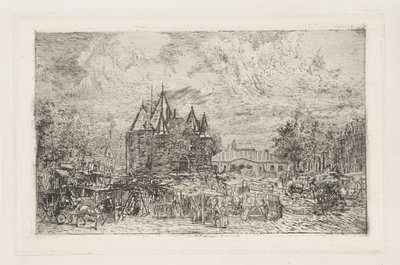 Pohled na Nieuwmarkt, Amsterdam od Frans Schikkinger