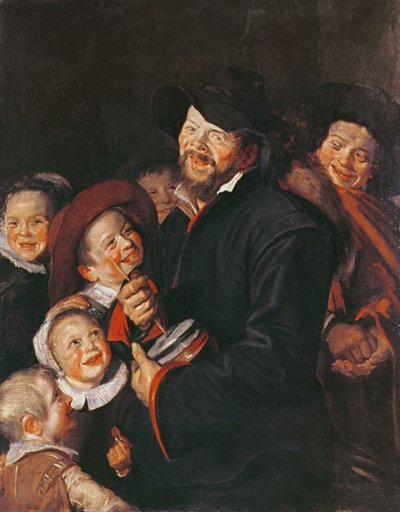Muž zábavné děti s rummelem od Frans School of Hals