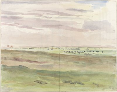 Pastvina krajina se stády od Frans Alexander Evert Lodewijk Smissaert