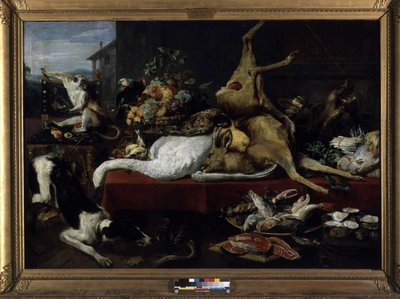 Zátiší se zvěří, rybami, ovocem a zeleninou (olej na plátně) od Frans Snyders
