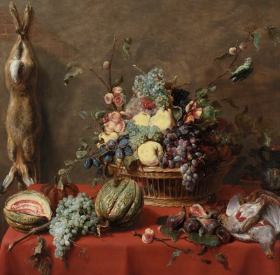Zátiší s ovocem a mrtvým zajícem od Frans Snyders