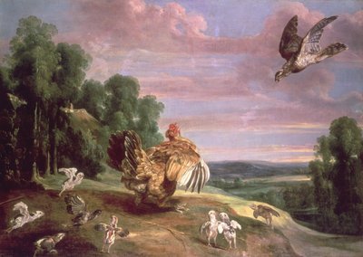Jestřáb a slepice od Frans Snyders or Snijders