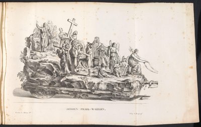 Třetí plavidlo v průvodu pro Saint Rombout, 1825 Třetí Prael-waegen (název na objektu) od Frans Vervloet