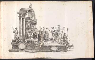 Druhý plavák v procesí pro Saint Rumbold, 1825 Tweeden Prael-waegen (název na objektu) od Frans Vervloet