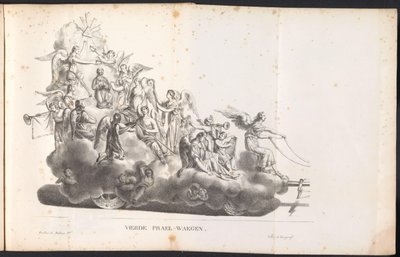 Čtvrtý plovák v průvodu pro Saint Rombout, 1825 Čtvrtý Prael-waegen (název na objektu) od Frans Vervloet