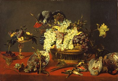 Zátiší s papouškem šedým, kolem roku 1630 od Frans and workshop Snyders