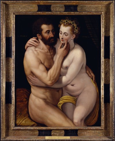 Mars a Venuše. Obraz od Franse Florise v tříslech (Frans I z Vrient nebo Vriendt od Frans de Vriendt