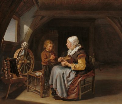 Saying Grace, kolem 1650-55 od Frans van Mieris