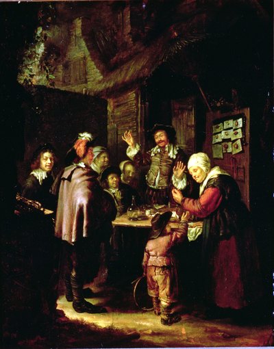 Šarlatán (olej na dřevě) od Frans van Mieris