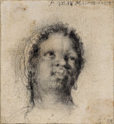 Hlava černošky od Frans van Mieris the Elder