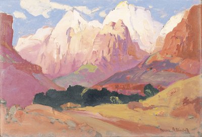 Grand Tetons (olej na palubě) od Franz A. Bischoff