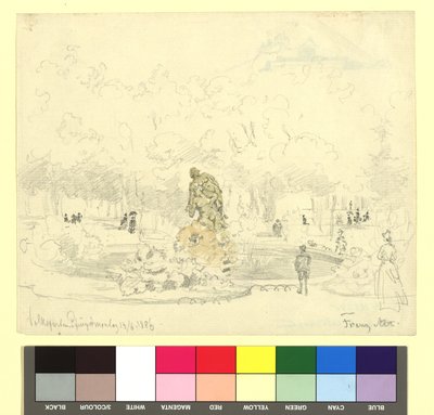Volksgarten mit Tilgnerbrunnen (Faun und Nymphe) od Franz Alt