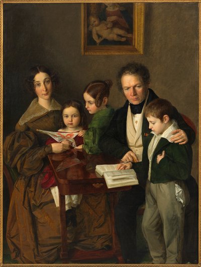 Skladatel Johann Baptist Gänsbacher 1778-1844 a jeho rodina, kolem 1838. od Franz Anton Stecher