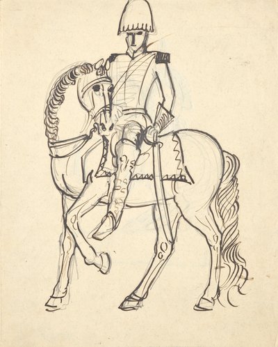 důstojník na koni od Franz Barwig d. Ä.
